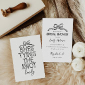 Whimsical coquette strik koppelknoop vrijgezellenf kaart