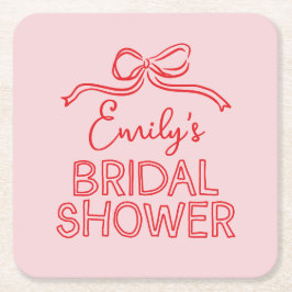 Whimsical coquette strik koppelknoop vrijgezellenf kartonnen onderzetters