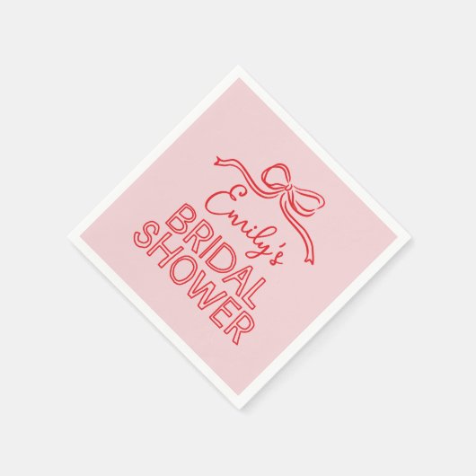 Whimsical coquette strik koppelknoop vrijgezellenf servet (Hoek)