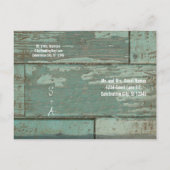 Whimsical Coral Heart Leaf Tree Save the Date Aankondigingskaart (Achterkant)