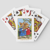 Whimsical Corgi Hond Illustratie Custom Pokerkaarten (Achterkant)