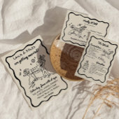 Whimsical cosmic plant RSVP Reply Card Kaartje