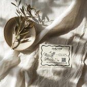 Whimsical cosmic plant RSVP Reply Card Kaartje