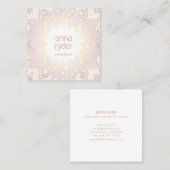 Whimsical Cosmic Stars Mandala Energy Healer Vierkante Visitekaartje (Voorkant / Achterkant)