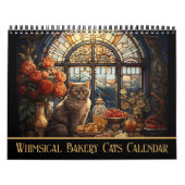 Whimsical Cosy Bakery Cats Glas in lood Kalender (Hoes)