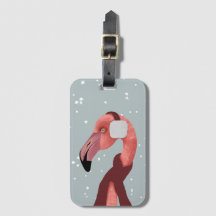 Whimsical Cosy Winter Flamingo met sjaal