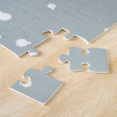 Whimsical Cosy Winter Flamingo met sjaal Legpuzzel (Zijkant)