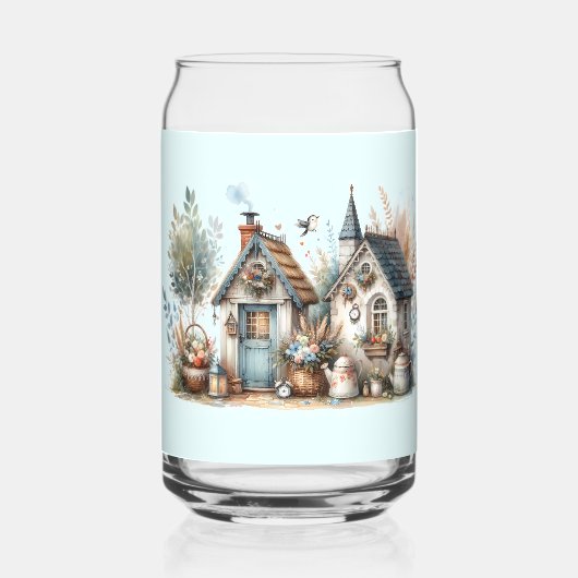 Whimsical Cottage Garden Blikvorm Glas (Achterkant)