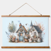 Whimsical Cottage Garden Hangend Wandkleed (Voorkant)