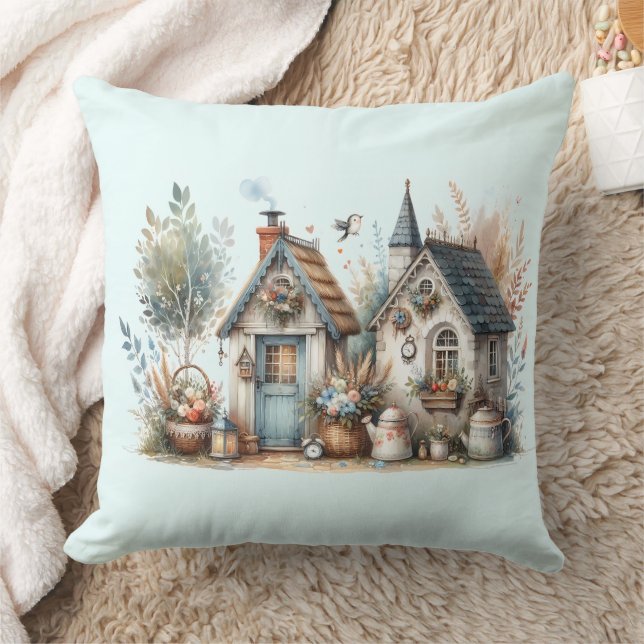 Whimsical Cottage Garden Kussen (Deken)