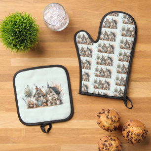 Whimsical Cottage Garden Ovenwant & Pannenlap Set