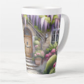 Whimsical Cottage Garden Pathway Latte Mok (Rechterhoek)