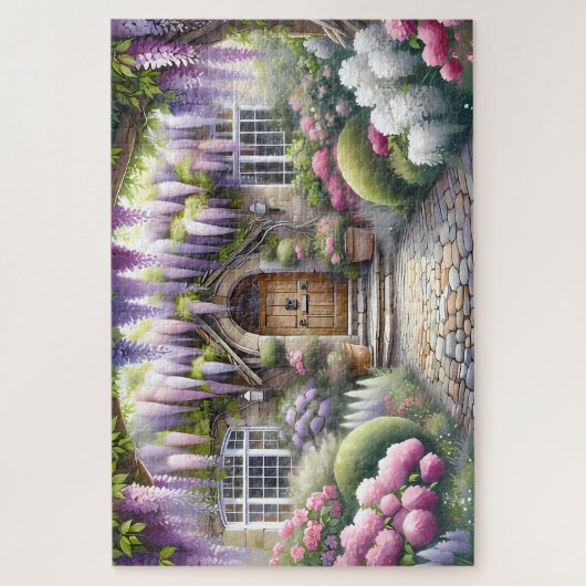 Whimsical Cottage Garden Pathway Legpuzzel (Verticaal)