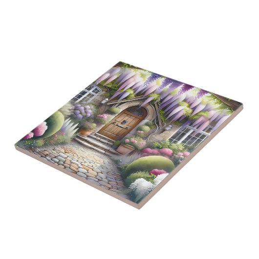 Whimsical Cottage Garden Pathway Tegeltje (Zijkant)