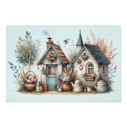 Whimsical Cottage Garden Perfect Poster (Voorkant)