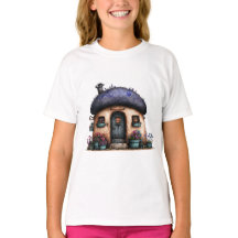 Whimsical Cottage House Art  Fantasy Illustration