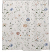 Whimsical Cottagecore Beige Waterverf Wilde Bloem
