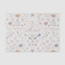 Whimsical Cottagecore Beige Waterverf Wilde Bloem