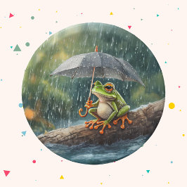 Whimsical Cottagecore Frog Verjaardagsfeestje Papieren Bordje