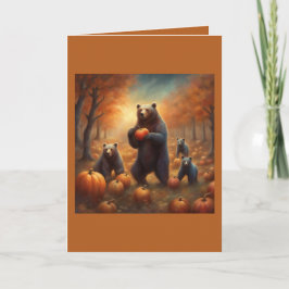 Whimsical Cottagecore Herfst Beren en appels  Kaart