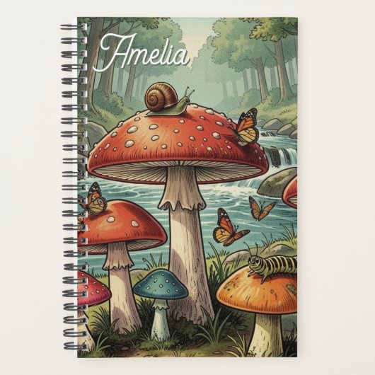 Whimsical Cottagecore Paddenstoelen | Gepersonalis Planner (Voorkant)
