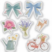 Whimsical Cottagecore Stickerblad Sticker (Voorkant)