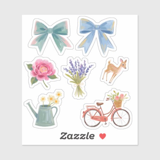 Whimsical Cottagecore Stickerblad Sticker (Vel)