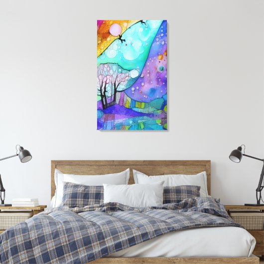 Whimsical Countryside Canvas Afdruk (Insitu (Slaapkamer))