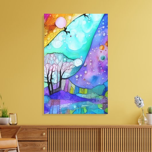 Whimsical Countryside Canvas Afdruk (Insitu (Woonkamer))