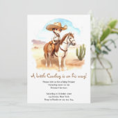 Whimsical Cowboy Adventure Baby shower Kaart (Staand voorkant)