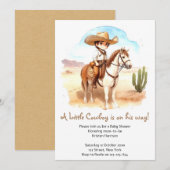 Whimsical Cowboy Adventure Baby shower Kaart (Voorkant / Achterkant)