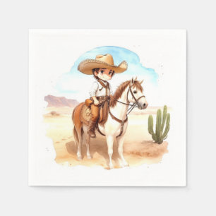 Whimsical Cowboy Adventure Baby shower Servet