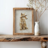 Whimsical Coyote in Pet Rustiek Dier Poster