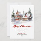 Whimsical Cozy Holiday Scene Greeting Card Feestdagenkaart (Voorkant)