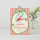 Whimsical Crawfish Boil Party Kaart (Staand voorkant)