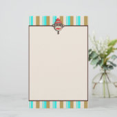 Whimsical Crazy Pet Sock Monkey Briefpapier (Staand voorkant)