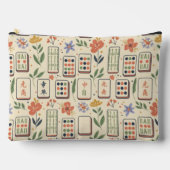 Whimsical Cream Botanische Mahjong Tegels Feest Etui (Voorkant)