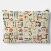 Whimsical Cream Botanische Mahjong Tegels Feest Etui (Achterkant)