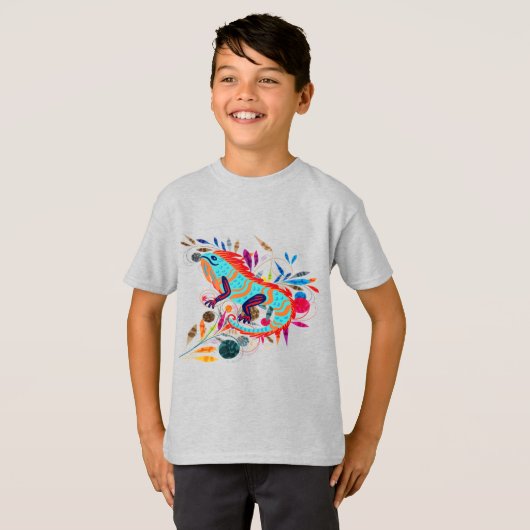 Whimsical Creats | Iguana T-shirt (Voorkant volledig)