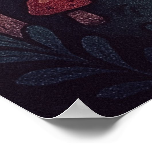 Whimsical Creature Lahuhu - Fantasy Art Poster (Hoek)