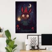 Whimsical Creature Lahuhu - Fantasy Art Poster (Thuiskantoor)