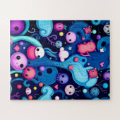 Whimsical Creatures - Kleurrijke fantasiewereld Legpuzzel (Horizontaal)