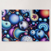 Whimsical Creatures - Kleurrijke fantasiewereld Legpuzzel (Horizontaal)