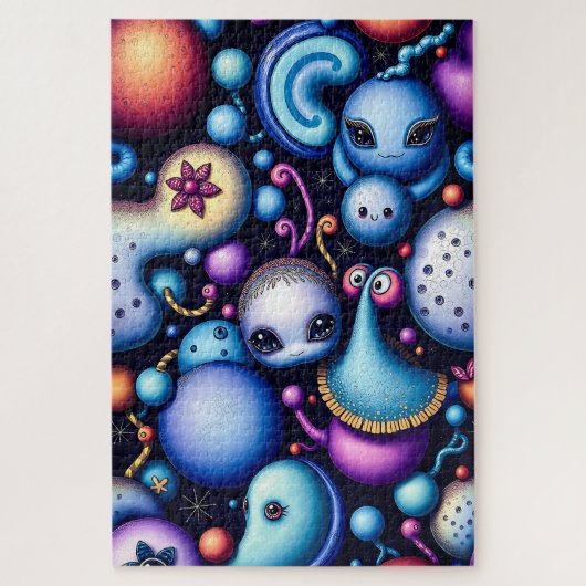 Whimsical Creatures - Kleurrijke fantasiewereld Legpuzzel (Verticaal)