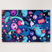 Whimsical Creatures - Kleurrijke fantasiewereld Legpuzzel (Horizontaal)