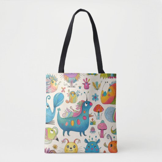 Whimsical Creatures Nieuwe Mama Tote Bag (Voorkant)