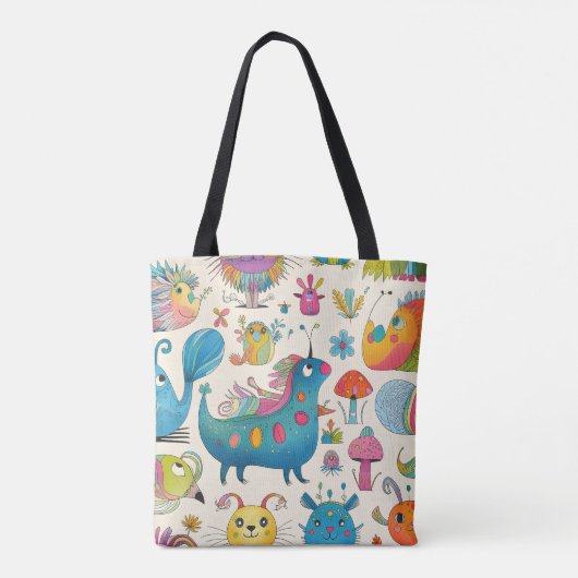 Whimsical Creatures Nieuwe Mama Tote Bag (Achterkant)