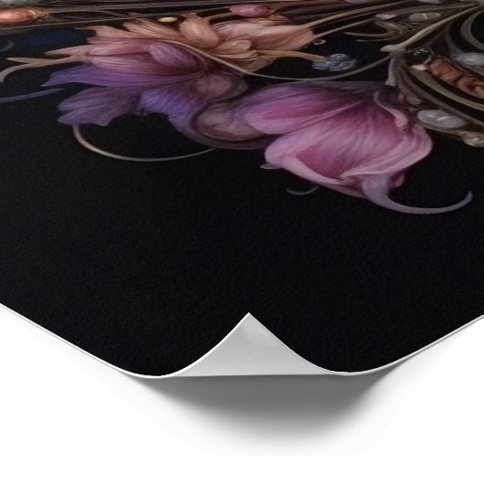 Whimsical Crescent Bloom Poster (Hoek)