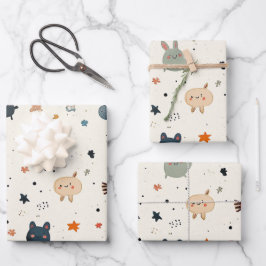Whimsical Critter Wonderland Inpakpapier Vel