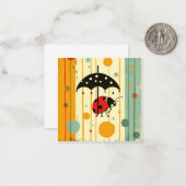 Whimsical Critters & Raindrop Ditties: Lieveheersb Notitiekaartje (Voorkant / Achterkant in situ)